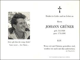 Grüner Johann, +1990