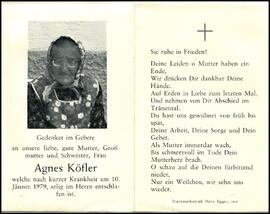 Köfler Agnes, geb. Kuen, Runhof, +1979