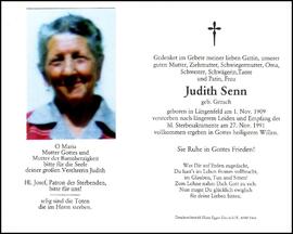 Senn Judith, geb. Gritsch, +1991