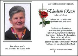 Reich Elisabeth, geb. Schmid, +2010