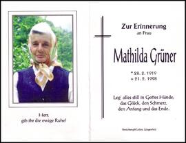 Grüner Mathilda, +1998
