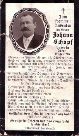Schöpf Johann, +1939
