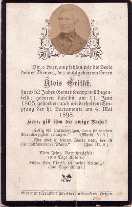 Gritsch Alois, Gemeindearzt, +1898