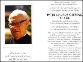 Grebenc Maurus, Pater und Pfarrer, +1993