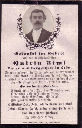 Riml Quirin, +1921