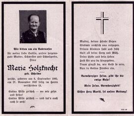 Holzknecht Maria, geb. Scheiber, +1947