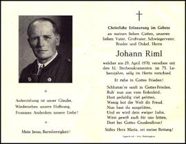 Riml Johann, +1970