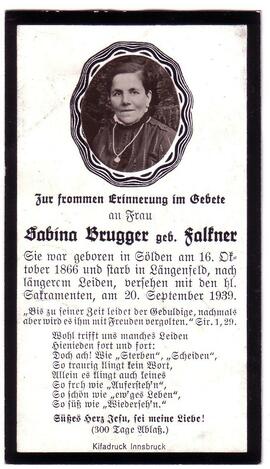 Brugger Sabina, geb. Falkner