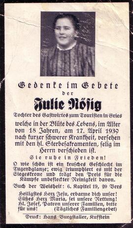 Nösig Julie, +1939