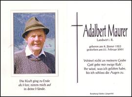 Maurer Adalbert, Gries, +2001