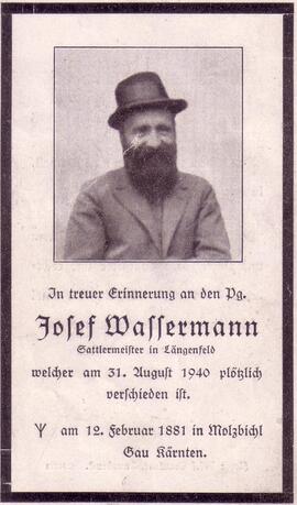 Wassermann Josef, +1940