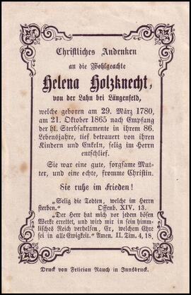 Holzknecht Helena, +1865