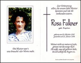 Falkner Rosa, geb. Kuprian, +1994
