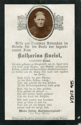 Riml Katharina, geb. Kneisl, +1901