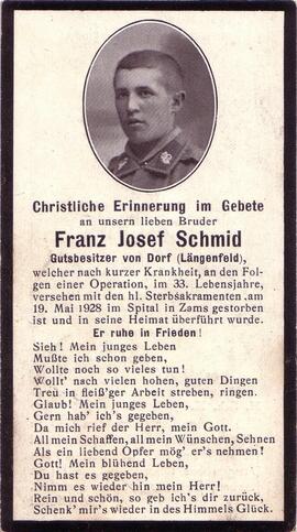 Schmid Franz Josef, +1928