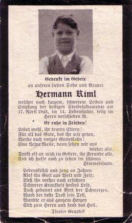 Riml Hermann, +1943
