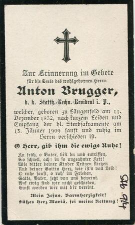Brugger Anton, +1909
