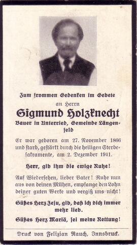 Holzknecht Sigmund, +1941