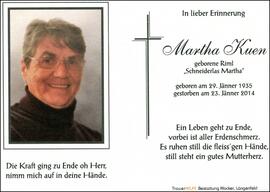 Kuen Martha, geb. Riml, +2014