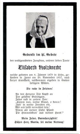Holzknecht Elisabeth, +1957