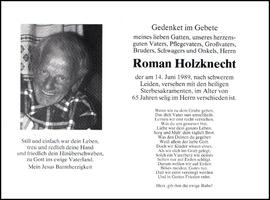 Holzknecht Roman, Lehnen, +1989