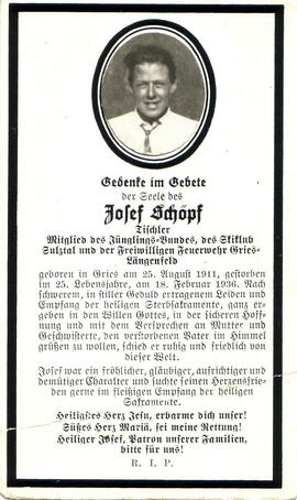 Schöpf Josef, +1936