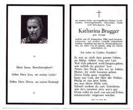 Brugger Katharina, geb. Schöpf, +1968