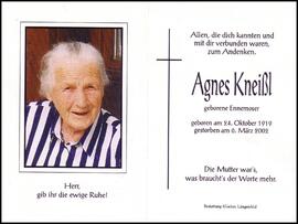 Kneißl Agnes, geb. Ennemoser, +2002