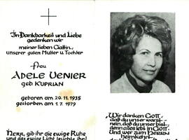 Venier Adele, geb. Kuprian, +1975