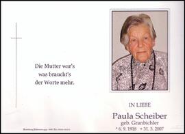 Scheiber Paula, geb. Granbichler, +2007