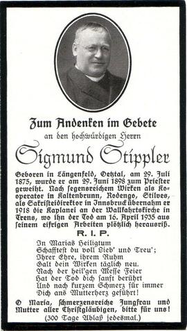 Stippler Sigmund, Pfarrer, +1935