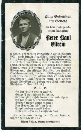 Gstrein Peter Paul, +1928