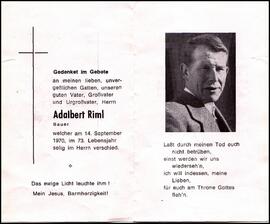 Riml Adalbert, +1970