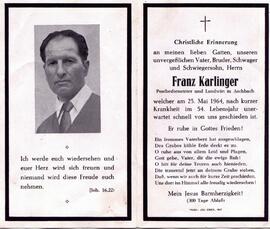 Karlinger Franz, +1964