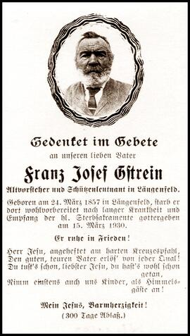 Gstrein Franz Josef, +1930