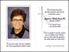 Holzknecht Agnes, geb. Grüner, +2006