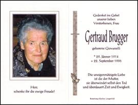 Brugger Gertraud, geb. Giovanelli, +1996