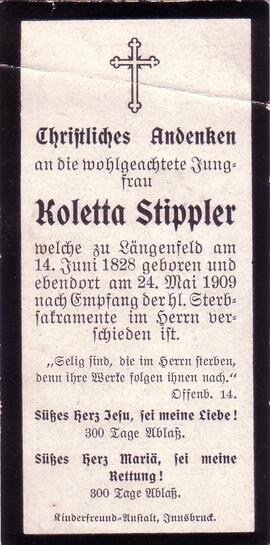 Stippler Koletta, +1909