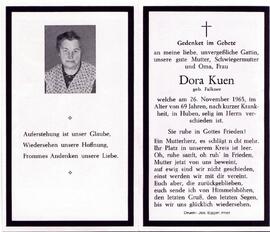 Kuen Dora, geb. Falkner, +1965