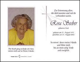 Seeber Rosa, geb. Heel, +2003