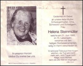 Steinmüller Helena, geb. Schöpf, +1988