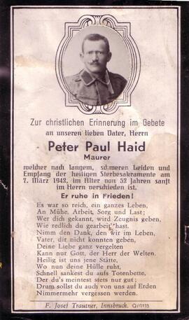 Haid Peter Paul, +1942