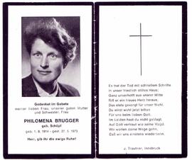 Brugger Philomena, geb. Schöpf