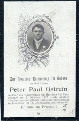 Gstrein Peter Paul, +1917