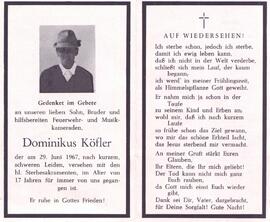 Köfler Dominikus, +1967