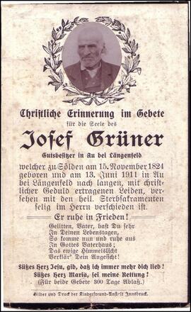 Grüner Josef, +1911