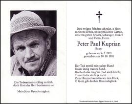 Kuprian Peter Paul, +1981