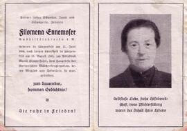 Ennemoser Filomena, +1945