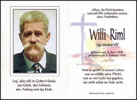 Riml Willi, +1998
