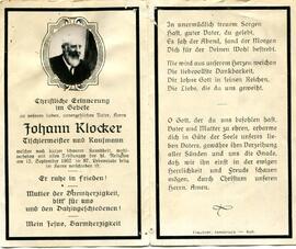 Klocker Johann, +1952